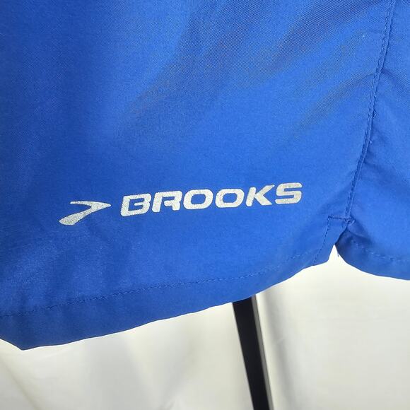 Brooks Blue Running Shorts L Equilibrium Technology Split Hem Liner - Picture 2 of 3